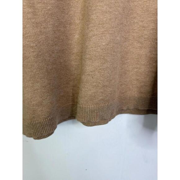 Talbots Sweater Womens Large Turtleneck Tan Classic Capsule Neutral Minimalist - Picture 8 of 9